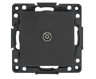 Стокгольм Механизм Розетки TV 1-местной проходной 75Ом 5-862МГц черный EKF PROxima