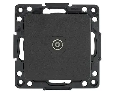 Стокгольм Механизм Розетки TV 1-местной проходной 75Ом 5-862МГц черный EKF PROxima