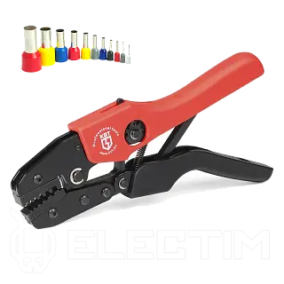 Пресс-клещи CTK-06 для обжима двойных втулочных наконечников сечением 2х0.5-2х6 мм(КВТ)