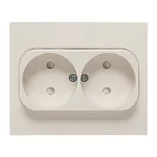 Стокгольм Розетка 2-местная б/з 10А белая с защ. штор. EKF PROxima