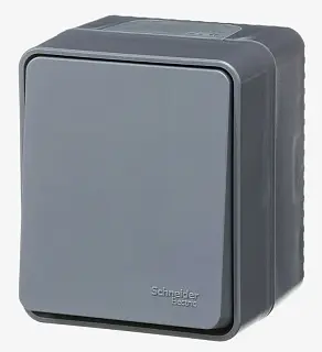 AtlasDesign Profi54 О/У 1-клавишный ВЫКЛЮЧАТЕЛЬ 10 АХ, АНТРАЦИТ