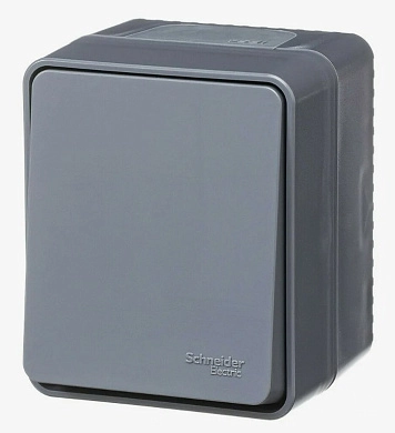 AtlasDesign Profi54 О/У 1-клавишный ВЫКЛЮЧАТЕЛЬ 10 АХ, АНТРАЦИТ