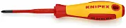 Отвёртка PlusMinus PH/S 1 Slim VDE 1000V, длина стержня 80 мм, L-187 мм (KNIPEX)