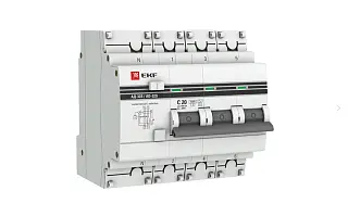 Дифференциальный автомат АД-32 (селективный) 3P+N 20А/100мА EKF PROxima