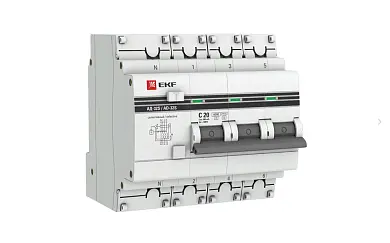 Дифференциальный автомат АД-32 (селективный) 3P+N 20А/100мА EKF PROxima