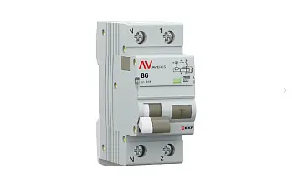 Дифференциальный автомат DVA-10 1P+N 6А (B) 100мА (A) 10кА EKF AVERES