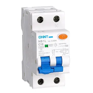 Диф. автомат NB1L 1P+N C16 30mA  тип AC 10kA (36mm) ®,Chint