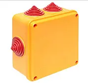 Коробка огнестойкая 100х100х50мм IP55, 2 двойных клеммника 1,5-2,5 мм2 EKF