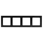 Стокгольм Рамка 4-местная металлическая черная EKF PROxima
