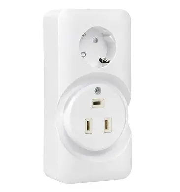 Розетка двойная (РШ/евро) 32А/16A 250В 2P+PE бел. EKF