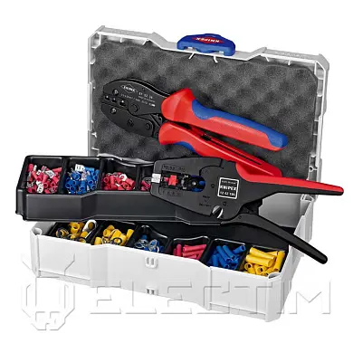 Набор кабельных наконечников с инструментом для опрессовки TANOS®  (KNIPEX)