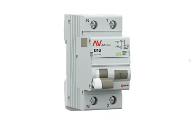 Дифференциальный автомат DVA-10 1P+N 10А (D) 100мА (A) 10кА EKF AVERES
