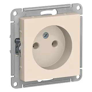 Розетка без заземления, 16А, механизм, Бежевый