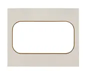Стокгольм Рамка для розетки 2-местная белая с линией цвета шампань EKF PROxima