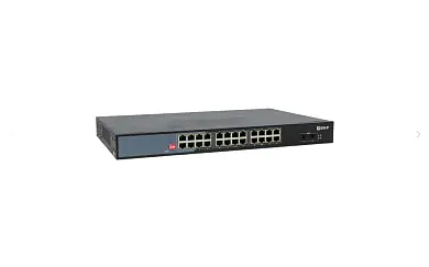 Промышленный неуправляемый коммутатор U-2GX/SFP-24GTP-R, 2 порта 1000Base-X SFP, 24 порта 10/100/1000Base-T(X) RJ45 c PoE, монтаж в 19" стойку TSX EKF
