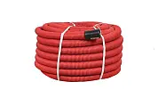 Труба гофр. двустенная ПНД/ПНД гибкая с протяжкой d50 мм (50 м) красная EKF-Plast