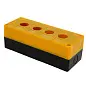 Корпус КП104 пластиковый 4 кнопки желтый EKF PROxima