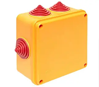 Коробка огнестойкая 100х100х50мм IP55, 2 двойных клеммника 1,5-6 мм2 EKF