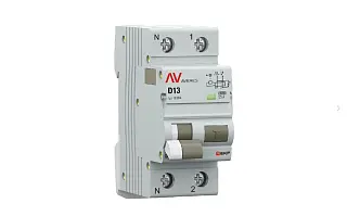 Дифференциальный автомат DVA-10 1P+N 13А (D) 30мА (AC) 10кА EKF AVERES