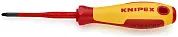 Отвёртка PlusMinus Pozidriv PZ/S 1 Slim VDE 1000V, длина стержня 80 мм, L-187 мм (KNIPEX)