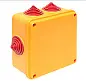 Коробка огнестойкая 100х100х50мм IP55, 2 двойных клеммника 1,5-2,5 мм2 EKF