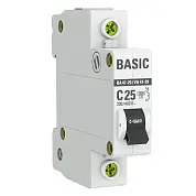 Автоматический выключатель 1P 25А (C) 4,5кА ВА 47-29 EKF Basic