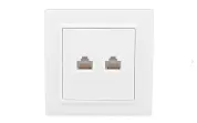 Минск Розетка RJ-45 2-местная СП белая EKF