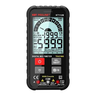 Мультиметр цифровой SMART c True RMS KT 112В PROLINE (КВТ) Мультиметр цифровой SMART c True RMS KT 112В PROLINE (КВТ)