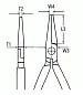 Длинногубцы VDE 1000V, плоские рифлённые губки 46.5 мм, L-160 мм, хром.,  SB (KNIPEX)
