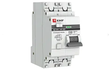 АД-32 1P+N (S) 63А (С) 100мА тип (АС) эл. 4,5кА EKF PROxima