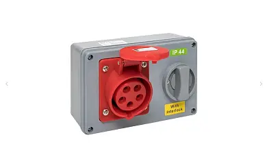 Розетка с блокировкой и выключателем 1415 3Р+РЕ+N 16А 380В IP44 EKF