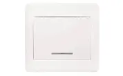 София Выключатель 1-клавишный с индикатором,10А, белый EKF Simple