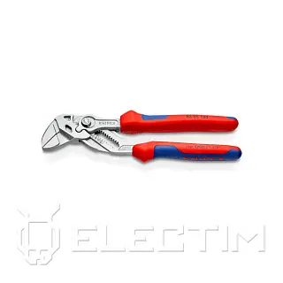 Клещи переставные - гаечный ключ, 40 мм (1 1/2"), L-180 мм, Cr-V, хром., 2-комп. рукоятки (KNIPEX)