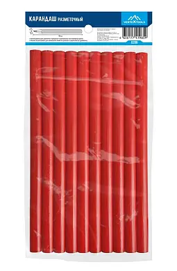 КАРАНДАШ СТРОИТЕЛЬНЫЙ упак 10 шт, VERTEXTOOLS