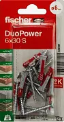 Дюбель распорный 6x30 DUOPOWER с саморезом (12шт упак.) Fischer