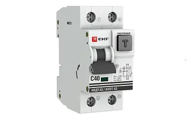 Диф. автомат 40А 100мА х-ка C эл. тип A 6кА АВДТ-63 EKF PROxima