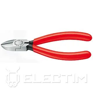 Бокорезы для электромеханика, L-125 мм, чёрные, обливные рукоятки (KNIPEX)
