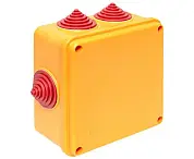 Коробка огнестойкая 100х100х50мм IP55, 3 двойных клеммника 1,5-6 мм2 EKF