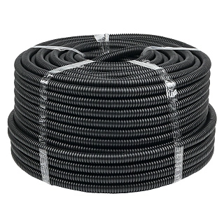 Труба гофрированная ПНД с протяжкой d20 мм (100 м) черная EKF-Plast