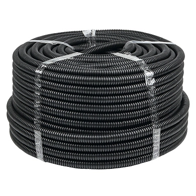 Труба гофрированная ПНД с протяжкой d20 мм (100 м) черная EKF-Plast