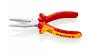 Длинногубцы VDE 1000V, плоские рифлённые губки 46.5 мм, L-160 мм, хром.,  SB (KNIPEX)