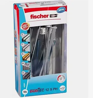 Дюбель DUOTEC 12 S PH M с винтом с полукруглой головкой (10 шт) Fischer