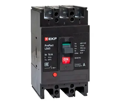 Автоматический выключатель LS63 15кА 3P 16А ProPact EKF