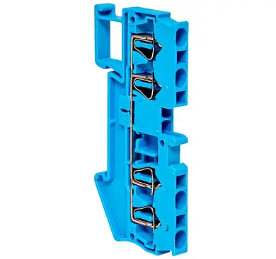 Колодка клеммная пружинная JXB-ST-2.5 31А 4 вывода синяя EKF PROxima