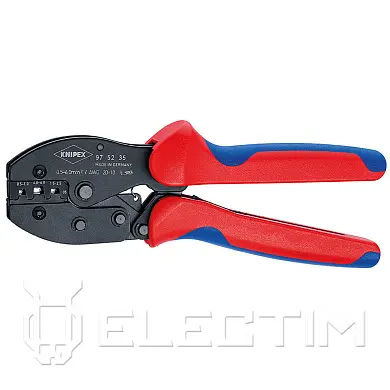 Пресс-клещи PreciForce®,  кол-во гнёзд: 3, 0.5 - 6.0 мм (20 -10 AWG), L-220 мм, чёрные, 2-комп. рукоятки, SB (KNIPEX) Пресс-клещи PreciForce®,  кол-во гнёзд: 3, 0.5 - 6.0 мм (20 -10 AWG), L-220 мм, чёрные, 2-комп. рукоятки, SB (KNIPEX)