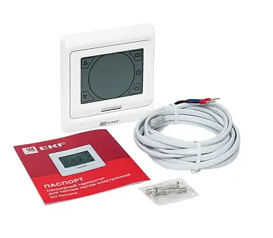 Сенсорный термостат для теплых полов электронный 16А 230В EKF