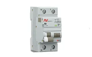 Дифференциальный автомат DVA-10 1P+N 6А (C) 30мА (A) 10кА EKF AVERES