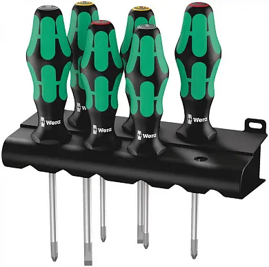 Набор отвёрток 335/350/355/6 Kraftform Plus Lasertip + подставка, 6 пр. WERA