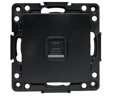 Стокгольм Механизм Розетки RJ-45 1-местной черный EKF PROxima