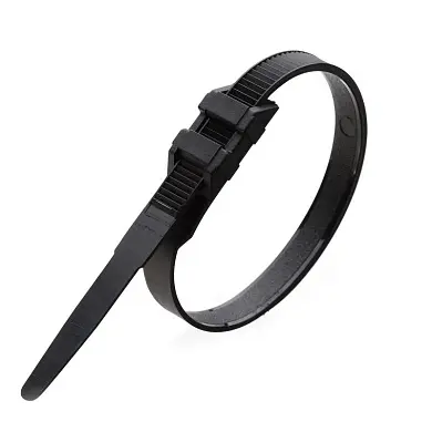 Стяжка нейлоновая КСУ усиленные, всепогодные (черн) (100шт) (Fortisflex)
